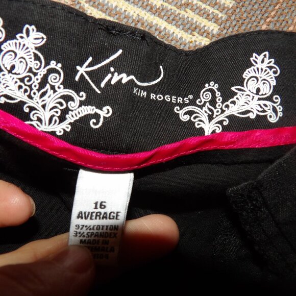 Kim Rogers Black Capri Pants Sz 16 Average - Picture 5 of 5
